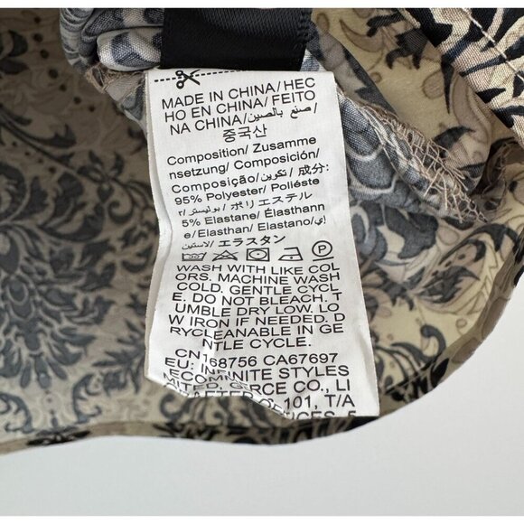 Shein Women Print Ruffle Short Sleeve V Neck Blouses Top Size L - Picture 4 of 7